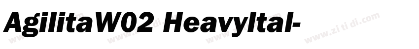 AgilitaW02 HeavyItal字体转换
